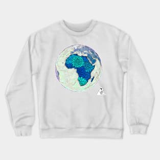 AFRICA FLOWERED CONTINENT by AfreeKA -1 Crewneck Sweatshirt